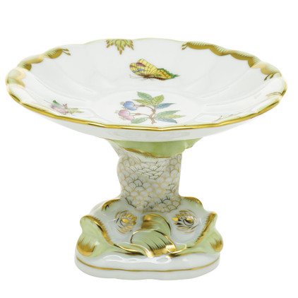 Herend Porcelain Modified Queen Victoria Shell With Dolphin Stand 4H X 6D