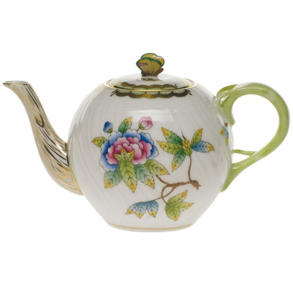 Herend Queen Victoria Tea Pot With Butterfly (12 Oz) 4 inch