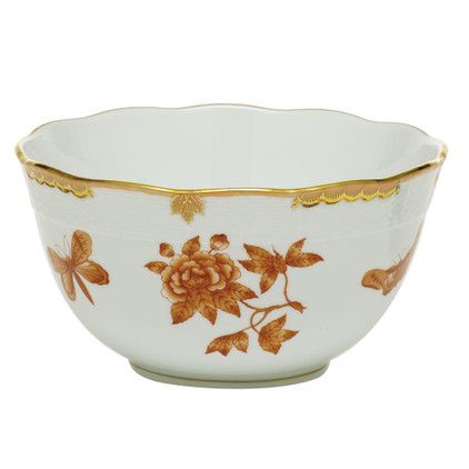 Herend Porcelain Queen Victoria Round Bowl (3.5 Pt) 7.5D