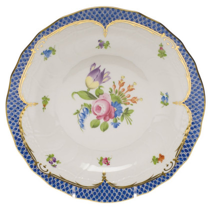 Herend Printemps With Blue Border Dessert Plate - Motif 04 8.25 inch