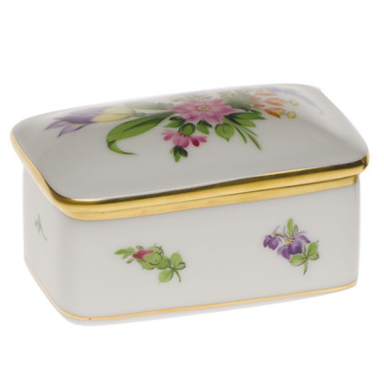 Herend Printemps Rectangular Box 3 inch L X 2 inch W