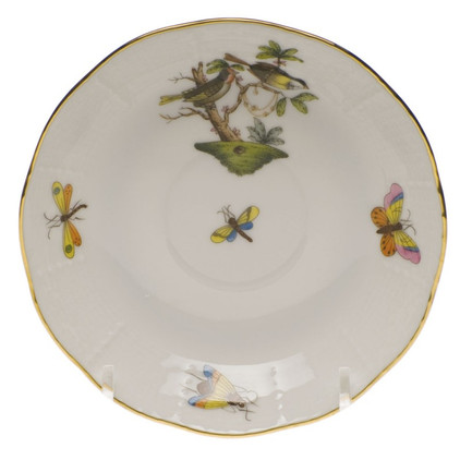 Herend Rothschild Bird After Dinner Saucer 4.5 inch D