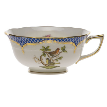 Herend Rothschild Bird Blue Border Tea Cup - Motif 03 (8 Oz)