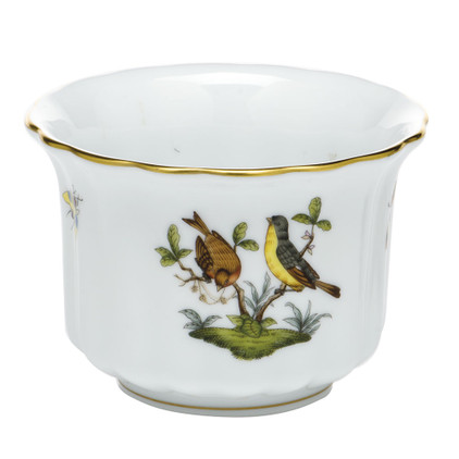 Herend Porcelain Rothschild Bird Mini Cachepot 4.5L X 4.5H