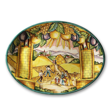 Intrada Italy Wall Plate Oval - Fall16.5"H x 22"W