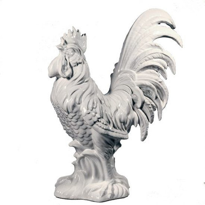 Intrada Italy Rooster Statue White 27"