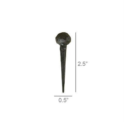 Homart Round Head Rustic Nail- Black