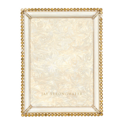 Jay Strongwater Lucas Stone Edge 5in. x 7in. Frame, White