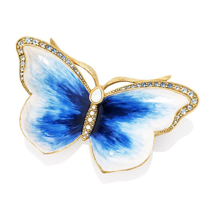 Jay Strongwater Juliet Blue Butterfly Trinket Tray