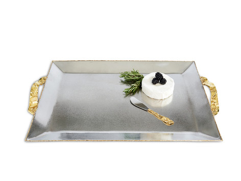 Julia Knight Sierra 20" Rectangular Tray Frosted