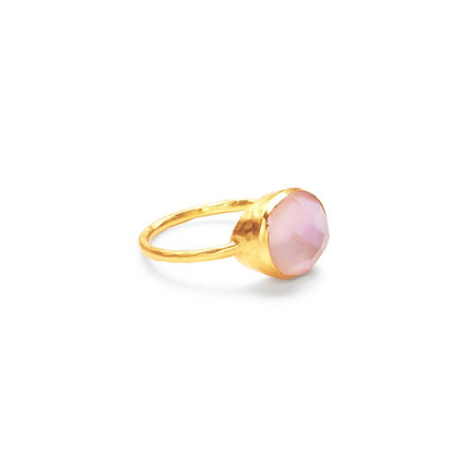 Julie Vos Honey Stacking Ring Iridescent Rose - Size 7