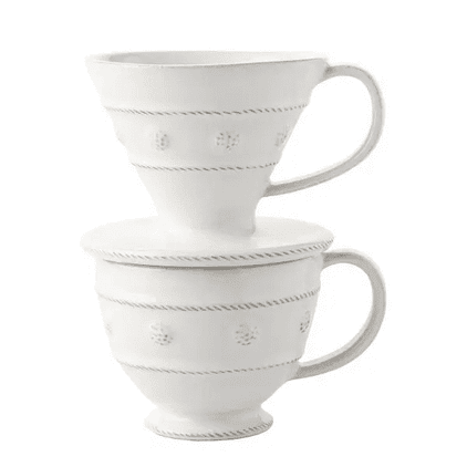 Juliska Berry and Thread Whitewash Pour Over Coffee Set