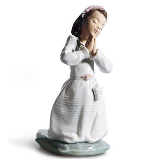 Lladro Communion Prayer Girl Porcelain Figurine