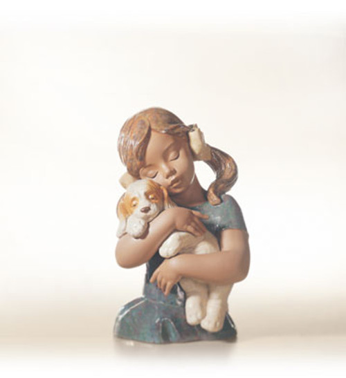 Lladro Gabriela Girl with Puppy Figurine