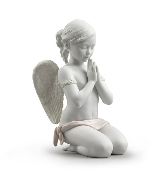 Lladro Heavenly Prayer Porcelain Angel Figure