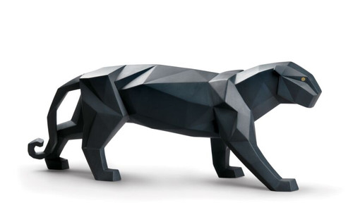 Lladro Panther (Black Matte) Figure