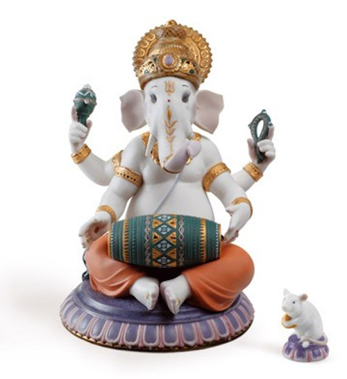 Lladro Mridangam Ganesha Elephant Porcelain Figurine Limited Edition