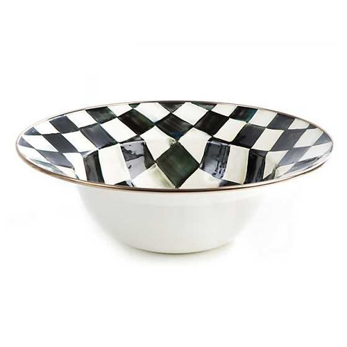 MacKenzie Childs Courtly Check Enamel Serving Bowl