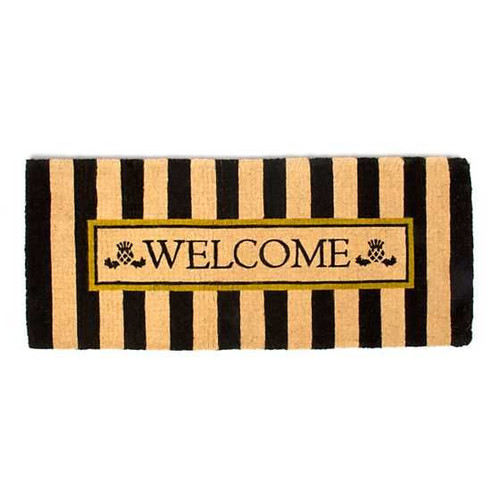 Mackenzie Childs Awning Stripe Double Door Welcome Mat