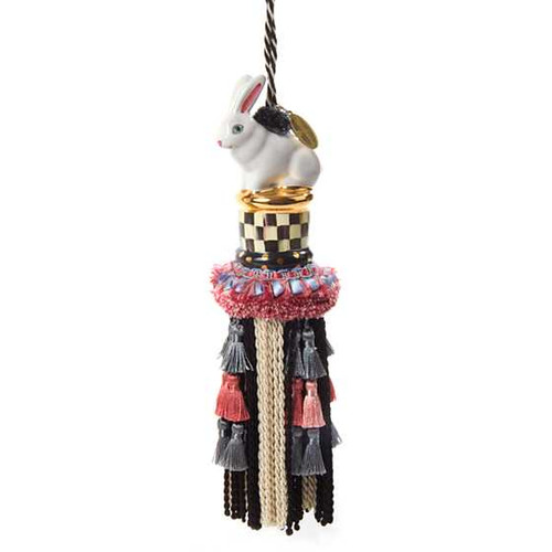 MacKenzie Childs Rabbit Tassel - Courtly Check