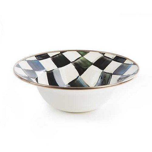 MacKenzie Childs Courtly Check Enamel Breakfast Bowl