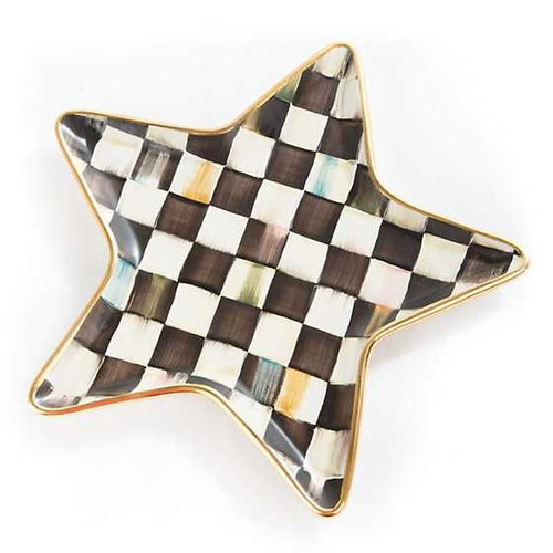 MacKenzie Childs Courtly Check Star Plate