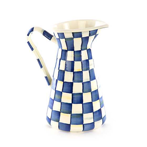 MacKenzie Childs Royal Check Enamel Practical Pitcher - Large