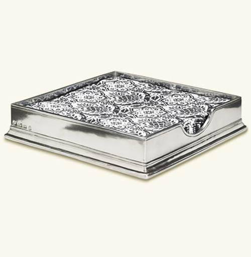 Match Italian Pewter Luncheon Napkin Box