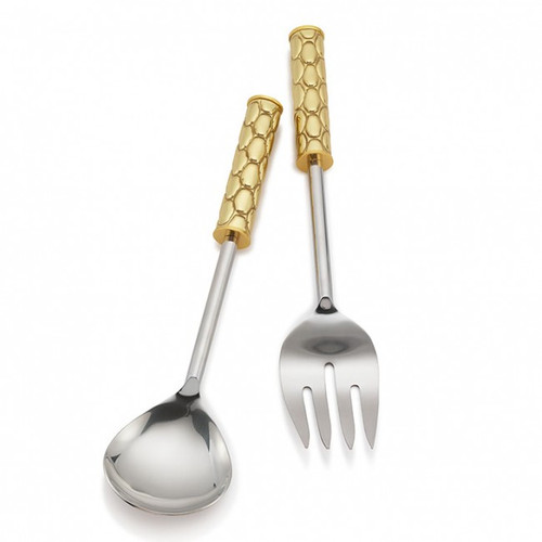 Mary Jurek Helios Brass Salad Set with Box