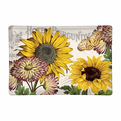 Michel Design Works Sunflower Rectangular Glass Soap Dish