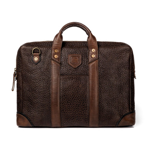 Mission Mercantile Theodore Leather Attache Case with Strap - Espresso