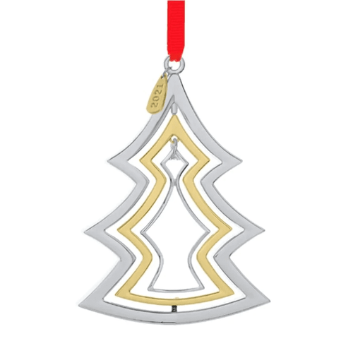 Nambe Holiday - Annual Ornament 2021 Silver Plate with Gold Plate Accents