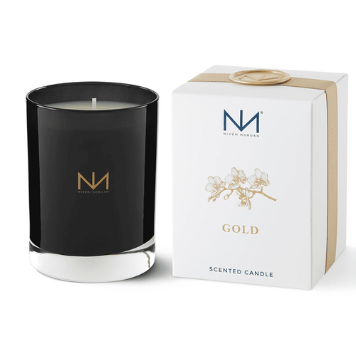 Niven Morgan Gold Candle in Gift Box