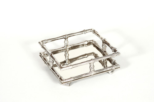 Dessau Home Nickel Bamboo Cocktail Napkin Tray