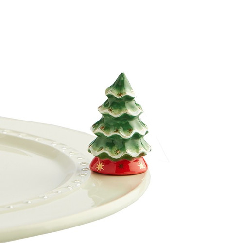 Nora Fleming O Tannenbaum Christmas Tree Mini Ceramic Charm