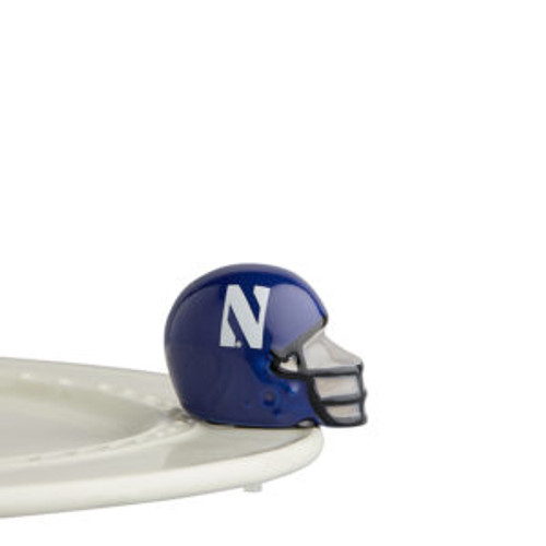 Nora Fleming Northwestern Helmet Mini Ceramic Charm