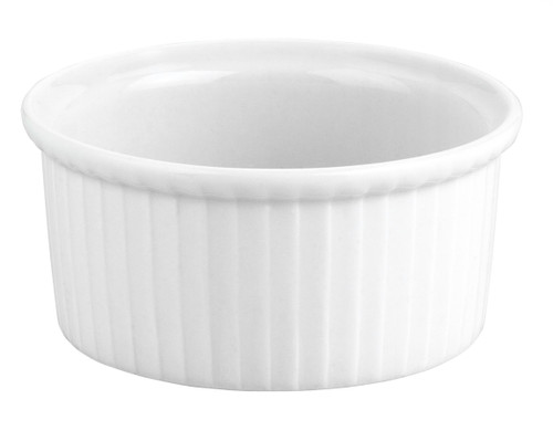 Pillivuyt Porcelain Pleated Deep Souffle Dish - 4 cup - Set of 6