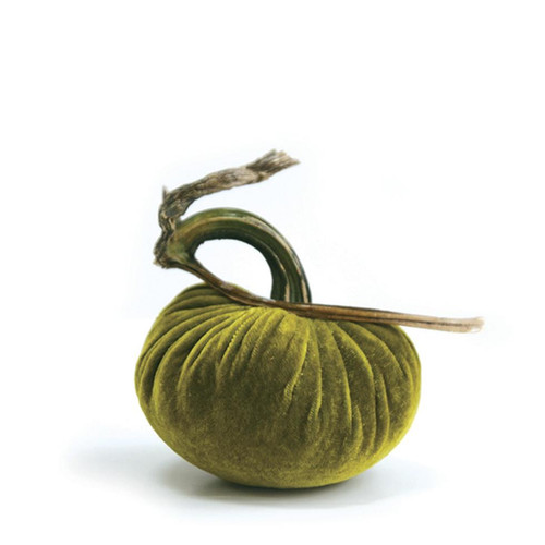 Plush Pumpkin Velvet Pumpkin 6 inch Chartreuse