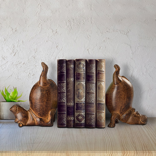 SPI Home Acrobatic Hippo Bookends Pair