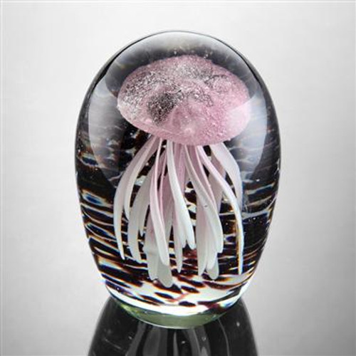 SPI Home Art Glass Purple Jellyfish 5 inch Glow in the Dark