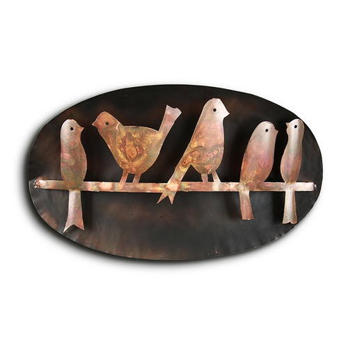 SPI Home Bird Quintet on Branch Wall Hanging