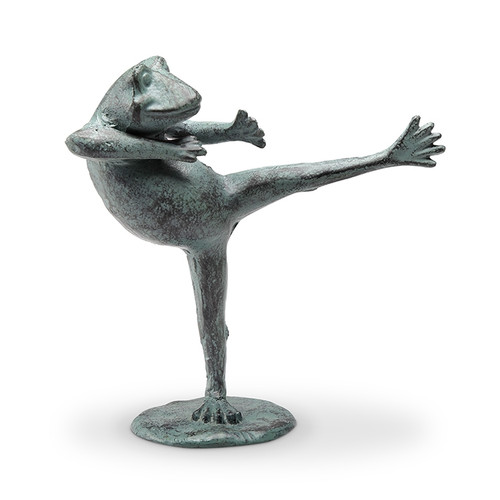 SPI Home Kicking Tai Chi Frog Sculpture