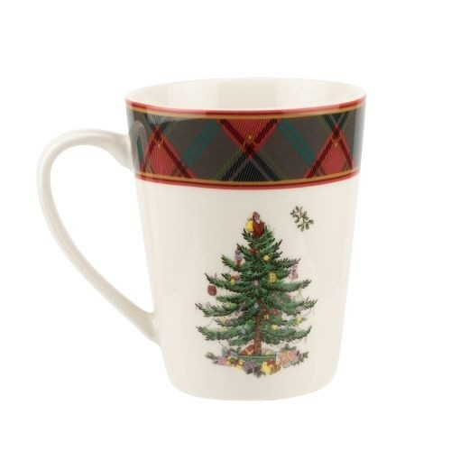 Spode Christmas Tree Tartan Mug