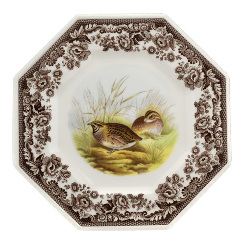 Spode Woodland Octagonal Plate (Quail)