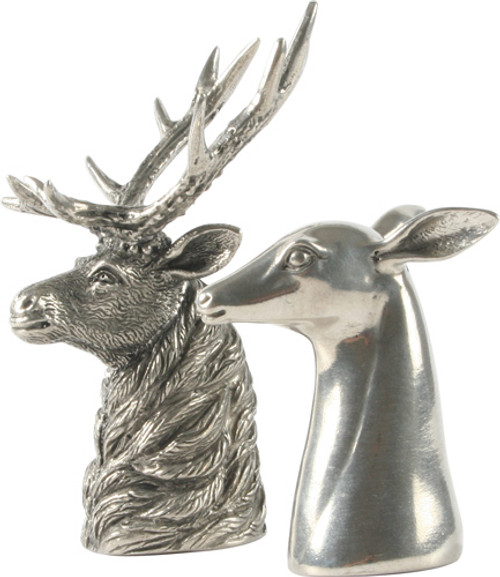 Vagabond House Pewter Salt and Pepper - Elk and Doe