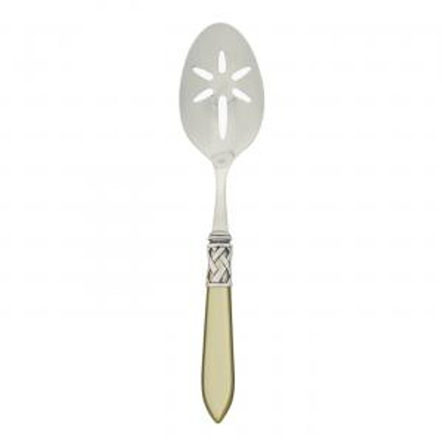 Vietri Aladdin Antique Chartreuse Slotted Serving Spoon