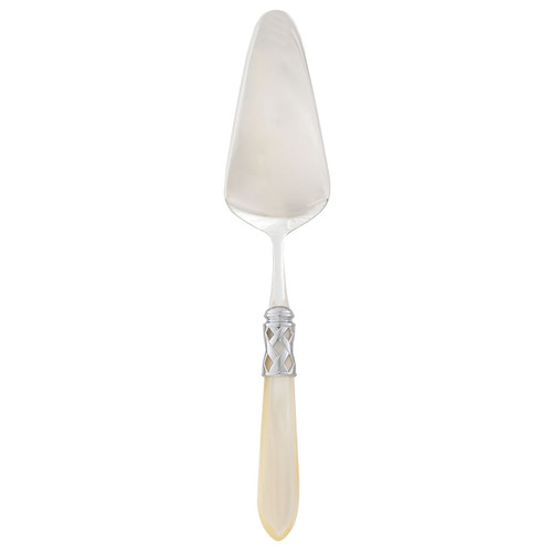 Vietri Aladdin Brilliant Ivory Pastry Server