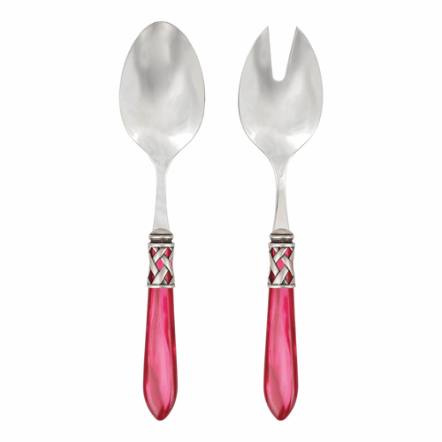 Vietri Aladdin Antique Raspberry Salad Server Set