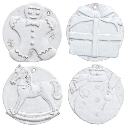 Vietri Bellezza Holiday Assorted Seasonal Ornaments