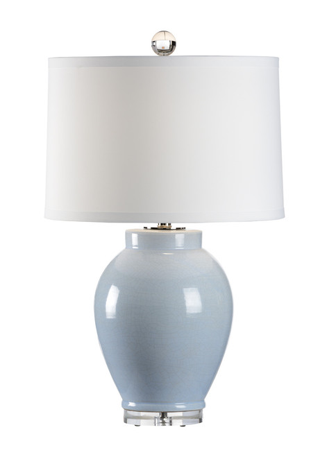 Vietri Blue Crackle Ceramic Capri Table Lamp